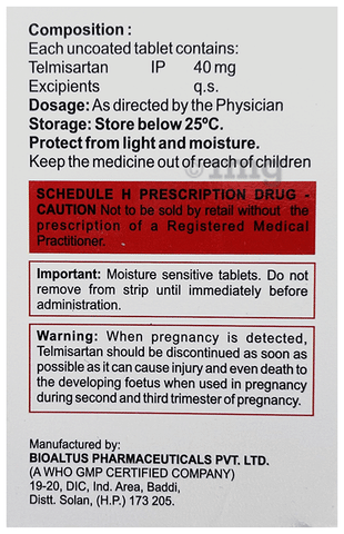 Telmiten 40 Tablet image