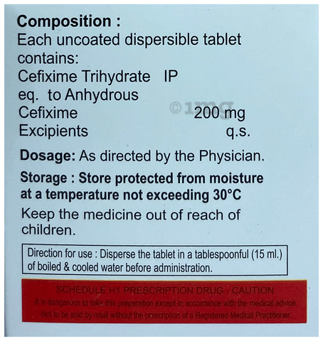Clexime 200 Tablet DT image