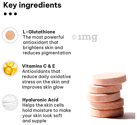 HK Vitals Glutathione with Vitamin C Promotes Skin Glow Effervescent Tablet  Orange: Buy bottle of 15.0 Effervescent Tablet at best price in India | 1mg