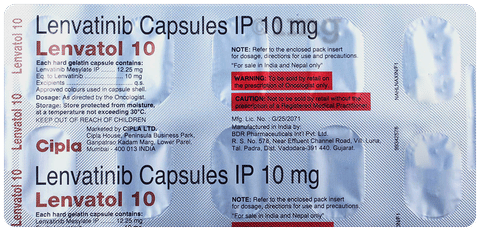 Lenvatol 10mg Capsule image
