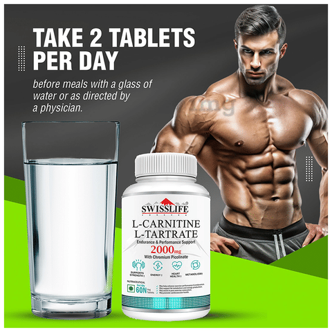 Swisslife Forever L-Carnitine Tartrate 2000mg Tablet for Energy & Endurance  Tablet: Buy bottle of 60.0 tablets at best price in India