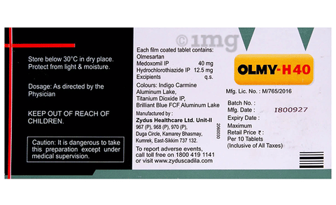 Olmy-H 40 Tablet image