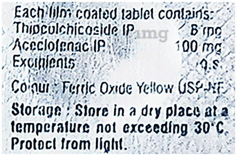 Gudgesic TH 100mg/8mg Tablet image Gudgesic TH 100mg/8mg Tablet image