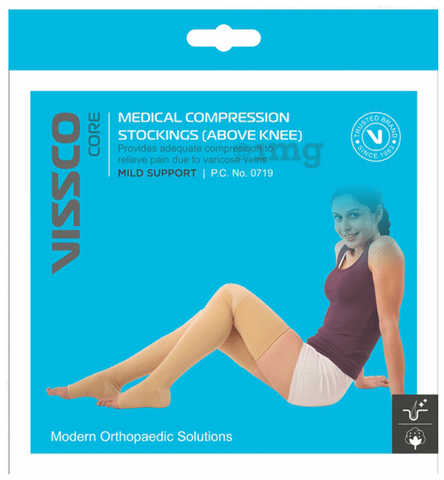 Vissco Core 0719 Medical Compression Stockings (Above Knee) XXL Beige: Buy  box of 1.0 Unit at best price in India