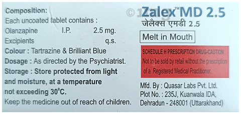 Zalex MD 2.5 Tablet image Zalex MD 2.5 Tablet image