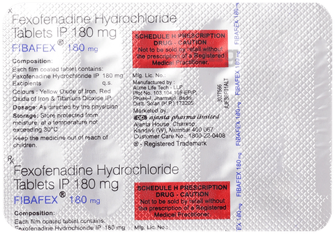 Fibafex 180mg Tablet image