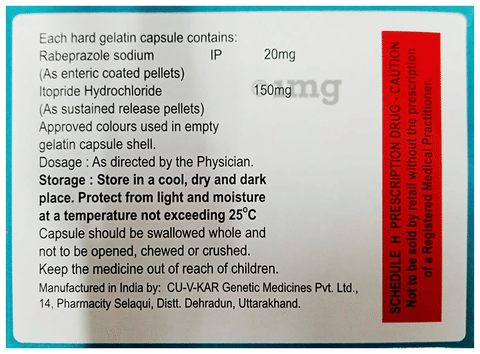 Ulcerab IT 20mg/150mg Capsule image Ulcerab IT 20mg/150mg Capsule image