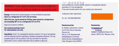 Semalix 4mg Prefilled Pen (For 1 mg Dose) image Semalix 4mg Prefilled Pen (For 1 mg Dose) image