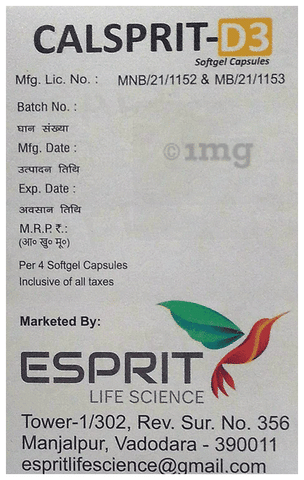 Calsprit-D3 Softgel Capsule image Calsprit-D3 Softgel Capsule image
