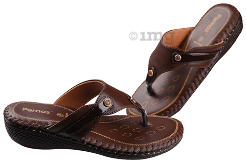Pamoz Ortho Brown 9: Buy box of 1.0 Pair of Slippers at best price