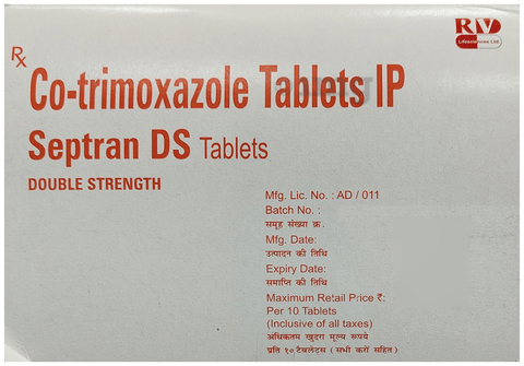 Septran DS 800mg/160mg Tablet image Septran DS 800mg/160mg Tablet image