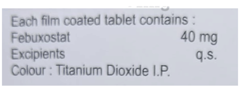 Nefuric 40 Tablet image