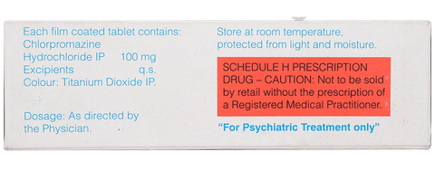 Chlorpromazine 100mg Tablet image
