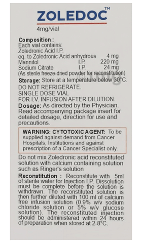 Zoledoc Injection image