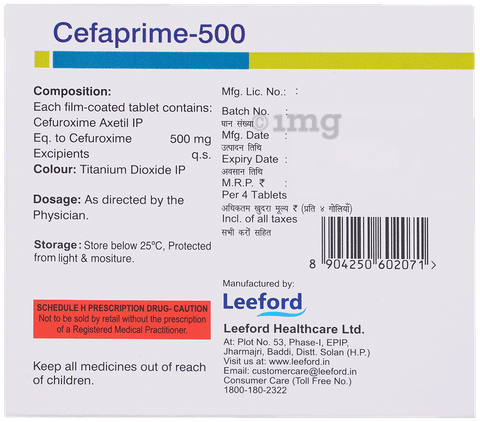 Cefaprime 500mg Tablet image