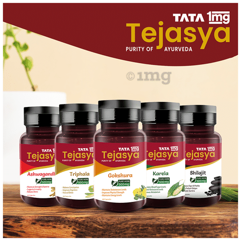 Tata 1mg Tejasya Shilajit Capsule 500mg: Buy bottle of 60.0 capsules at  best price in India