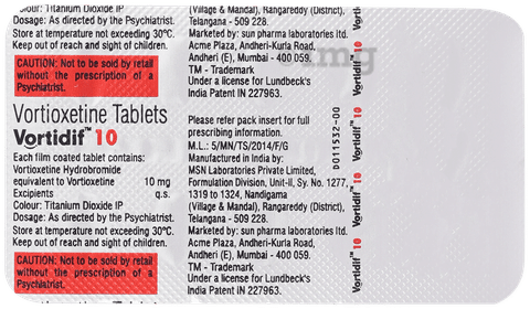 Vortidif 10mg Tablet image