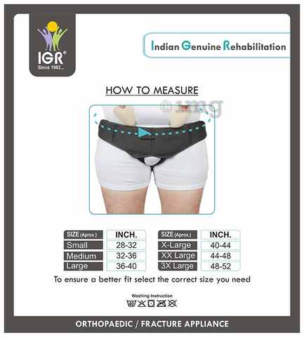 IGR Inguinal Hernia Support Medium test Black image IGR Inguinal Hernia Support Medium test Black image