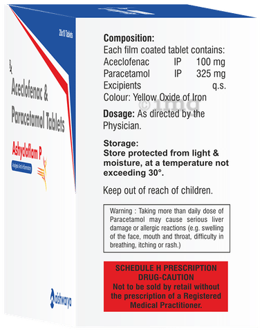Ashycloflam P 100mg/325mg Tablet
