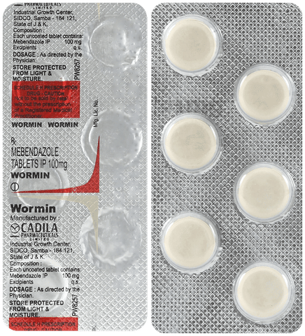 Wormin 100mg Tablet image