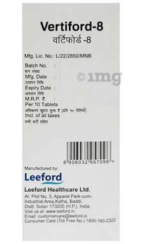 Vertiford 8mg Tablet image Vertiford 8mg Tablet image