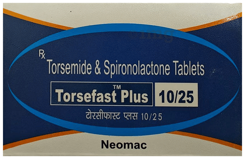 Torsefast Plus 10/25 Tablet image Torsefast Plus 10/25 Tablet image