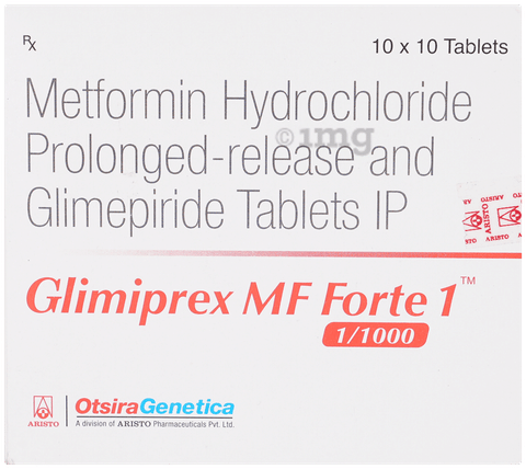 Glimiprex MF Forte 1 Tablet PR image Glimiprex MF Forte 1 Tablet PR image