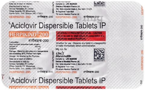 Herpikind 200 Tablet DT image