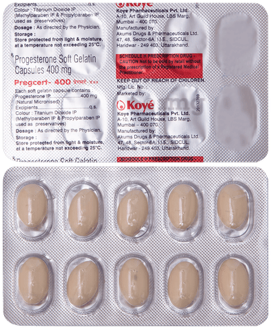 Pregcert 400mg Capsule image
