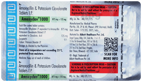 Amoxyclav 875mg/125mg Tablet image
