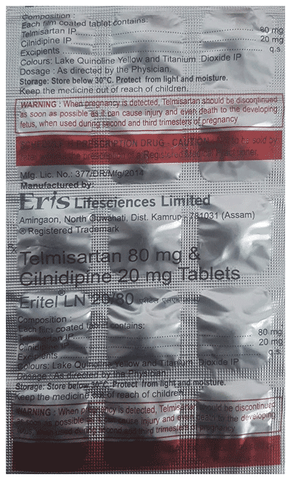 Eritel LN 20mg/80mg Tablet image