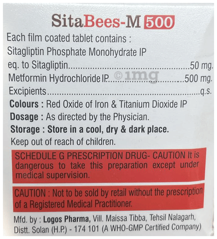 Sitabees-M 500 Tablet image