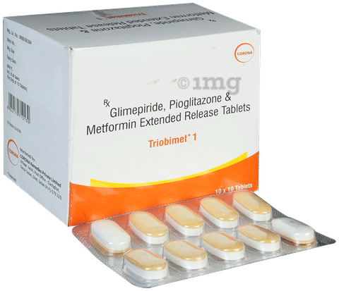 Triobimet 1mg/500mg/15mg Tablet ER image