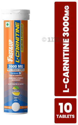 fast & up l-carnitine Fast&Up L-Carnitine + Garcinia & Potassium 3000mg Carnipure Effervescent  Tablet Lemon
