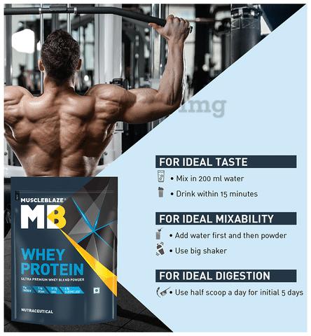 MuscleBlaze Whey Isolate Protein Blend Powder, Added Digestive Enzymes &  Glutamic Acid, For Muscle Gain, Flavour Cookies & Cream: Buy jar of 1.0  kg Powder at best price in India