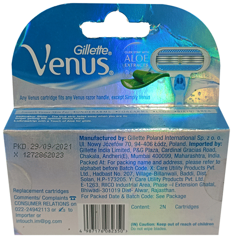 Gillette Venus Glide Strip Refills with Aloe Extract: Buy packet of 2 units  at best price in India | 1mg