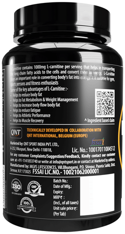 l carnitine 1000mg tablets Now L-Carnitine 1,000mg 100 Tablet main image 1
