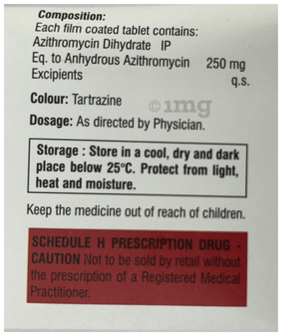 Azitel 250 Tablet image