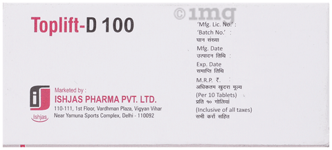 Toplift D 100mg Tablet image Toplift D 100mg Tablet image