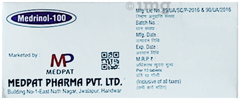 Medrinol 100 Tablet image Medrinol 100 Tablet image