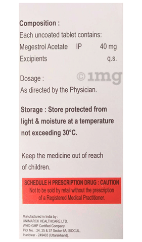 मेगेस्पिल 40mg टैबलेट image मेगेस्पिल 40mg टैबलेट image
