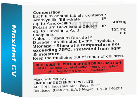 मॉक्सिडेफ सीवी टैबलेट image