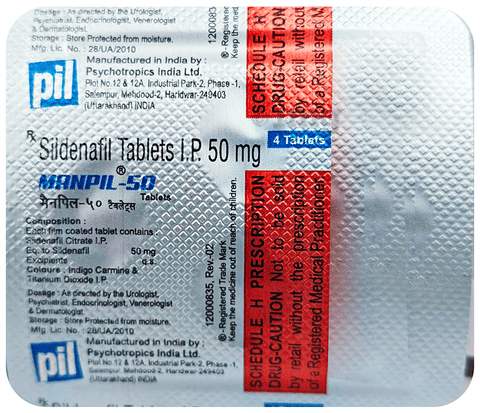 Manpil 50mg Tablet image