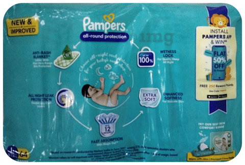 Pampers All Round Protection Pants Large Size Baby Diapers 64 Counts   RichesM Healthcare