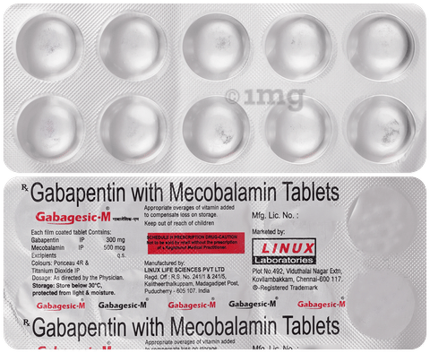 Gabagesic M 300mg/500mcg Tablet