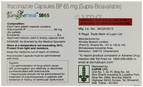 Fungeeheal SB 65mg Capsule image Fungeeheal SB 65mg Capsule image
