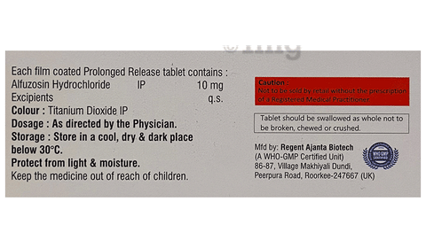 Alfutide Tablet PR image