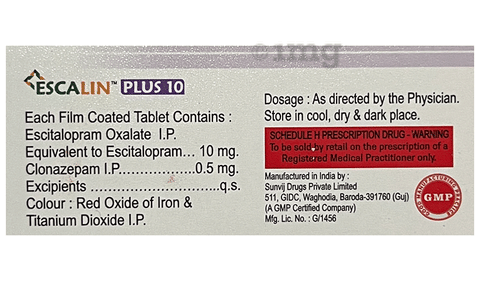 Escalin Plus 10 Tablet image