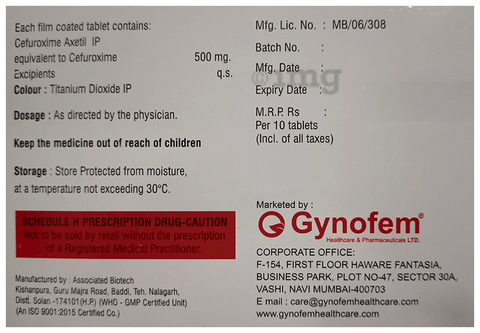 Corcef 500 Tablet image