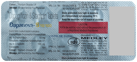 Dapanova S 10mg/100mg Tablet